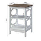 Omega End Table with Shelves
