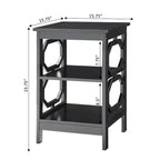 Omega End Table with Shelves