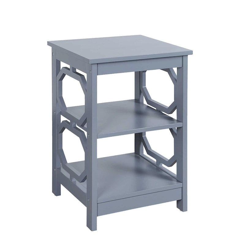 Omega End Table with Shelves