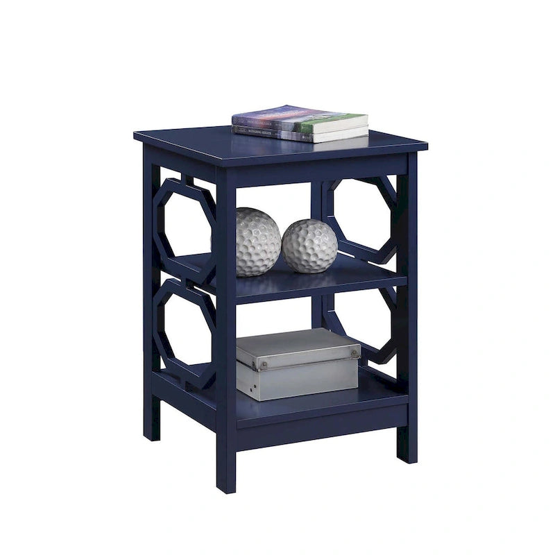 Omega End Table with Shelves
