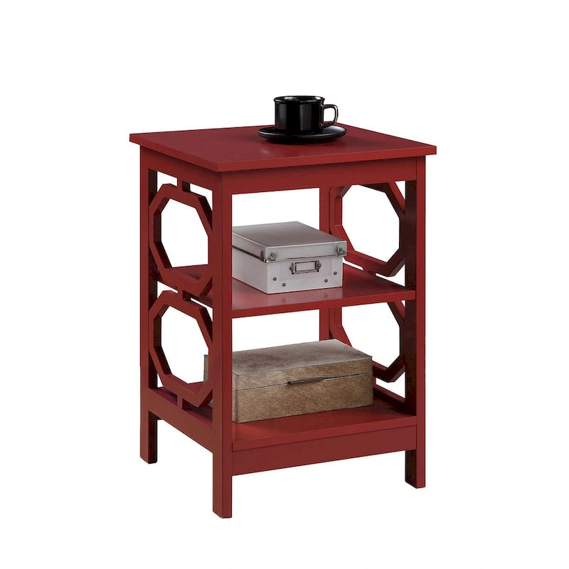 Omega End Table with Shelves