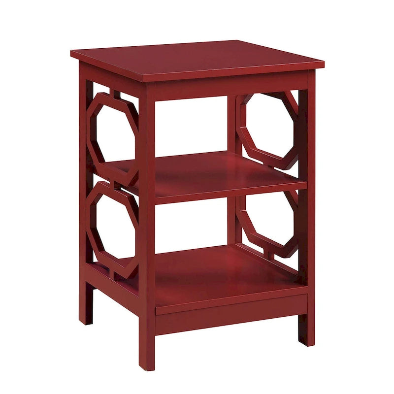 Omega End Table with Shelves