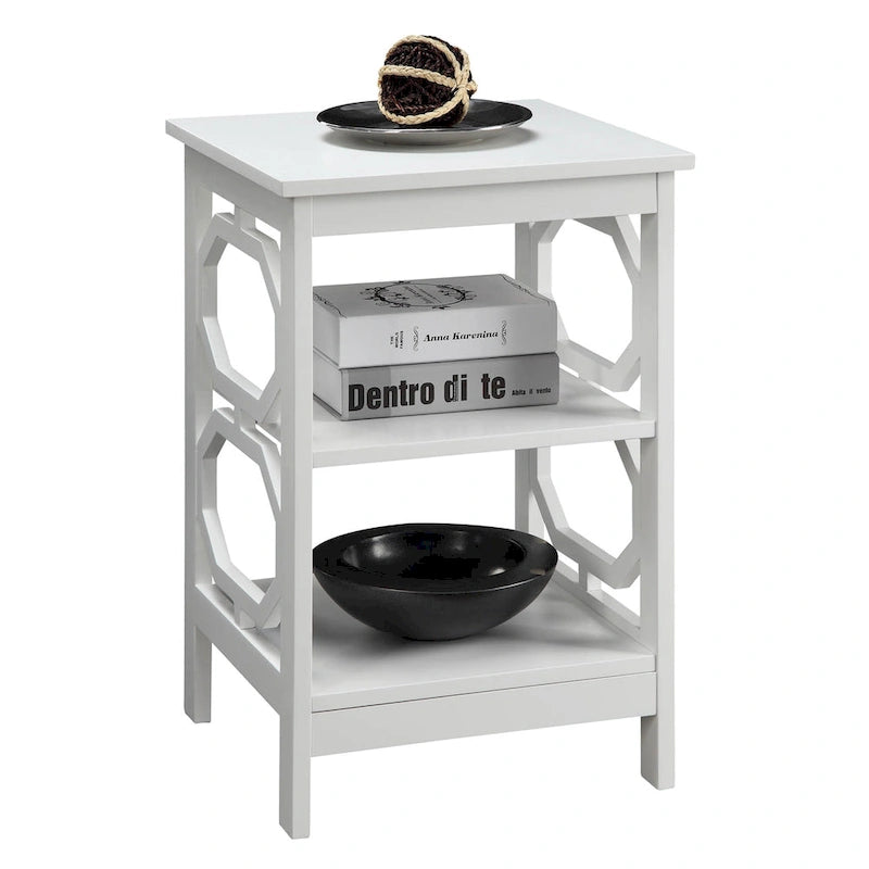 Omega End Table with Shelves