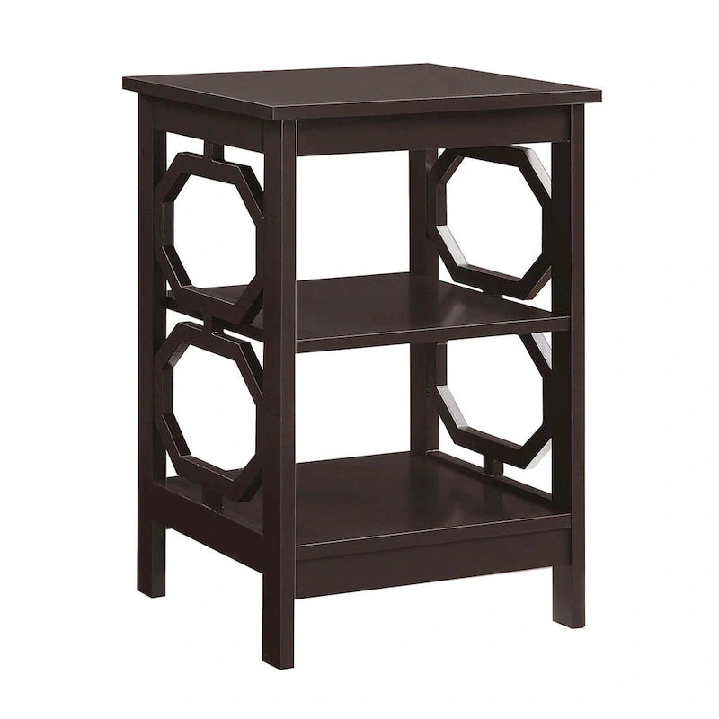 Omega End Table with Shelves