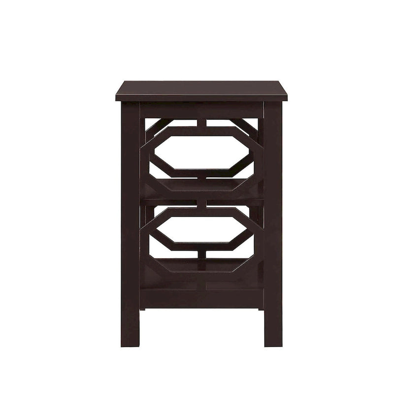 Omega End Table with Shelves