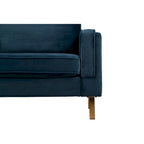 Velvet Armchair with Metal Legs