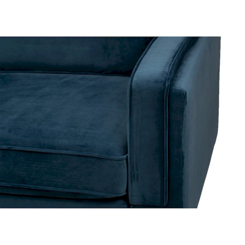 Velvet Armchair with Metal Legs