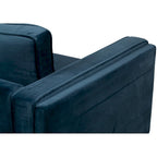 Velvet Armchair with Metal Legs