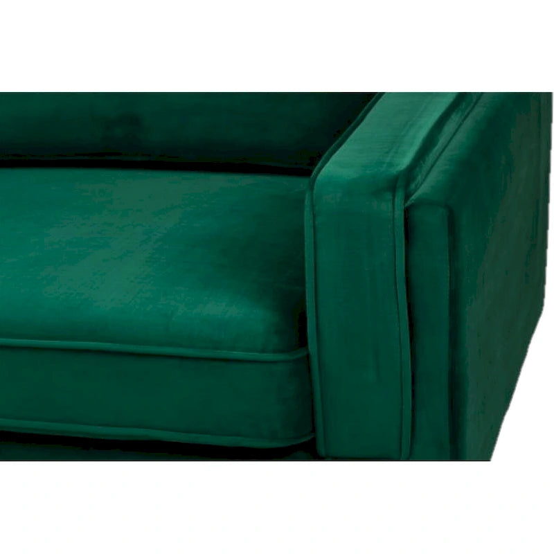 Velvet Armchair with Metal Legs