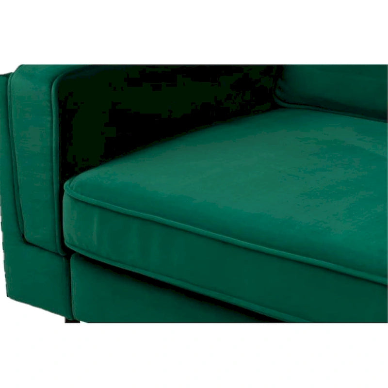 Velvet Armchair with Metal Legs