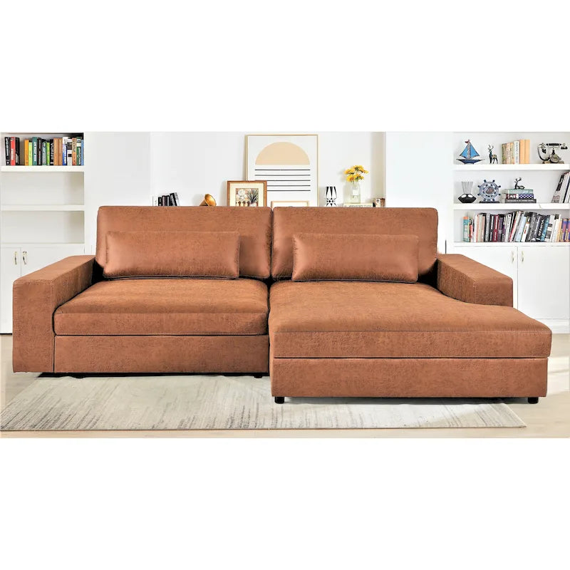 105.52-Inch Two-Piece Chaise Sectional Sofa