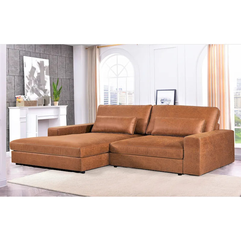 105.52-Inch Two-Piece Chaise Sectional Sofa