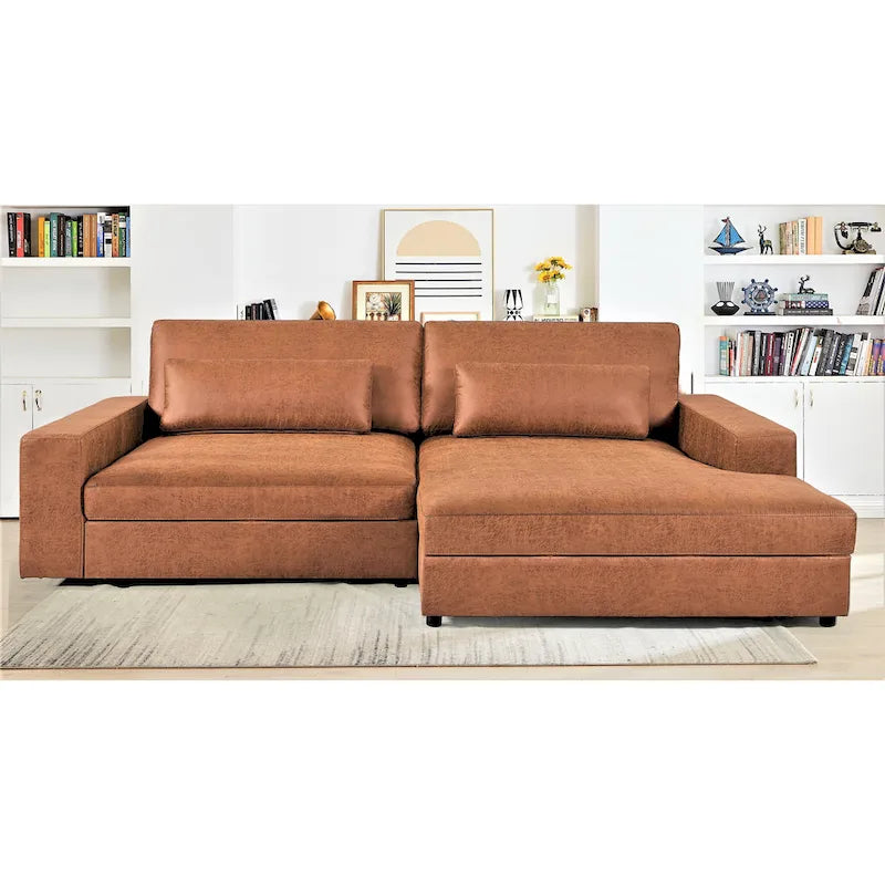 105.52-Inch Two-Piece Chaise Sectional Sofa