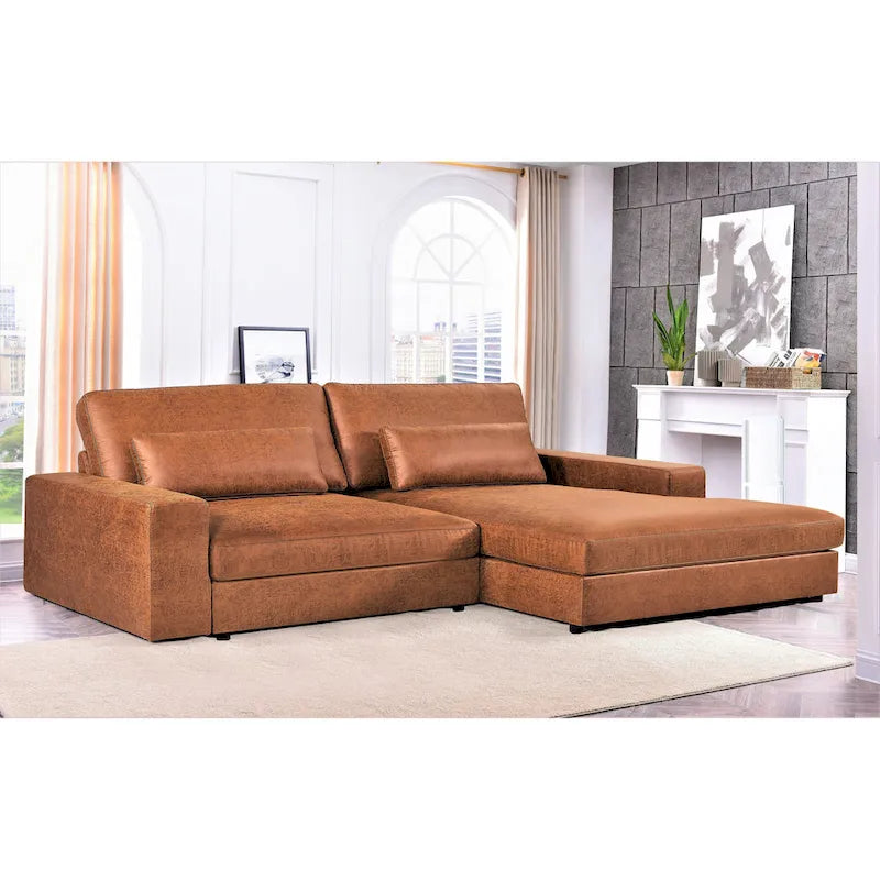 105.52-Inch Two-Piece Chaise Sectional Sofa