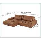 105.52-Inch Two-Piece Chaise Sectional Sofa