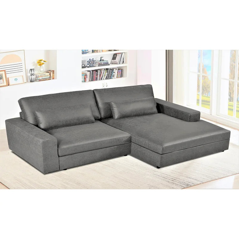 105.52-Inch Two-Piece Chaise Sectional Sofa
