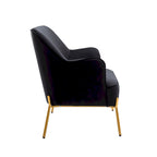 2-Seat Velvet Loveseat Sofa with Gold Chrome Legs