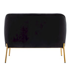 2-Seat Velvet Loveseat Sofa with Gold Chrome Legs