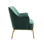 2-Seat Velvet Loveseat Sofa with Gold Chrome Legs