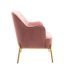 2-Seat Velvet Loveseat Sofa with Gold Chrome Legs