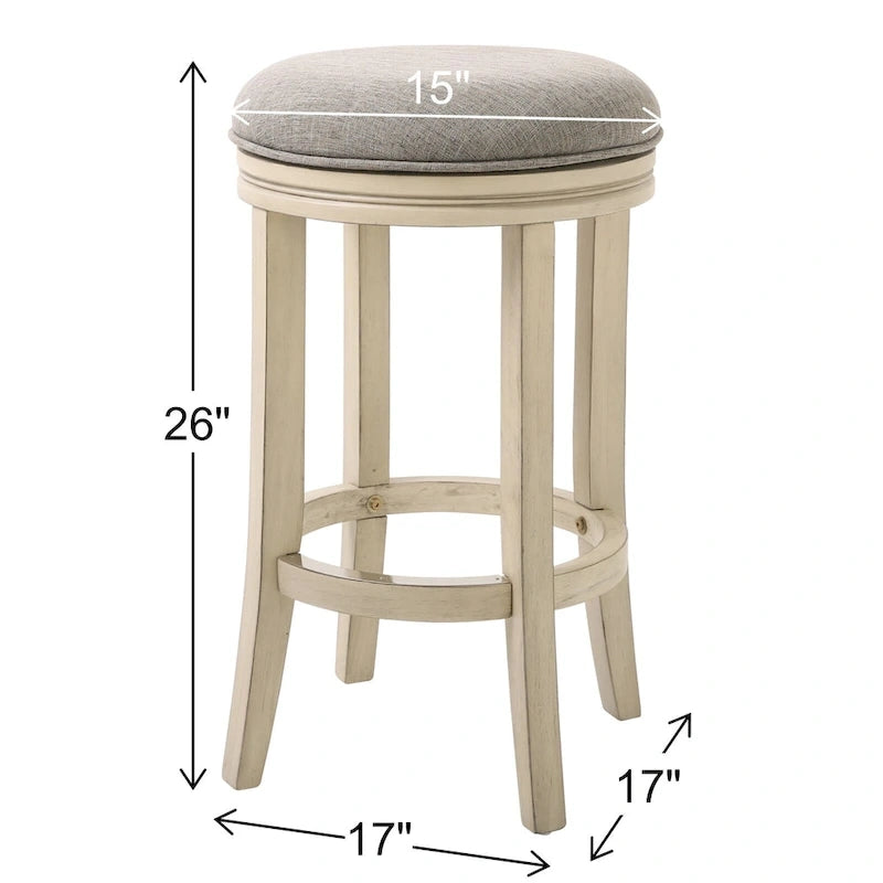 26" Counter Height 360-Degree Swivel Bar Stool
