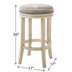26" Counter Height 360-Degree Swivel Bar Stool