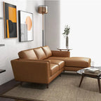 Top-Grain Leather Corner Sectional Sofa