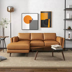 Top-Grain Leather Corner Sectional Sofa