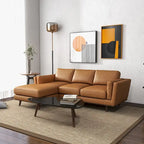 Top-Grain Leather Corner Sectional Sofa
