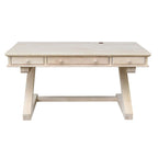 Solid Wood Unfinished Executive Desk with Decorative Base