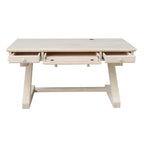 Solid Wood Unfinished Executive Desk with Decorative Base