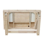 Solid Wood Unfinished Executive Desk with Decorative Base