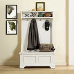 Classic White Wooden Hall Tree