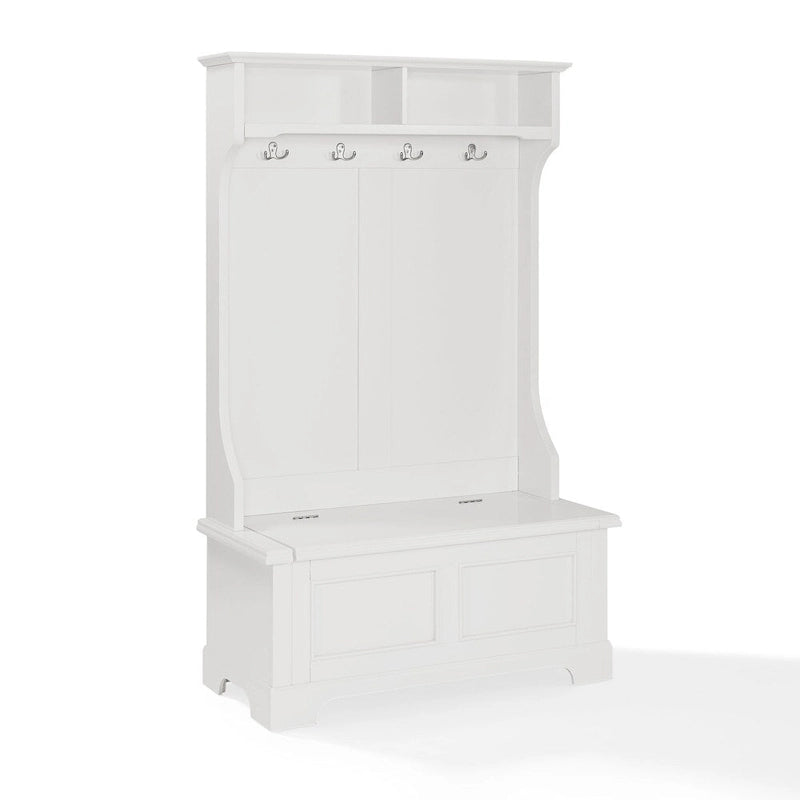 Classic White Wooden Hall Tree