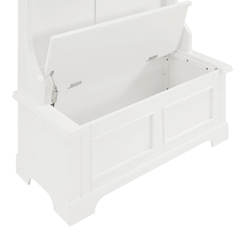 Classic White Wooden Hall Tree