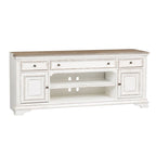 Antique White Entertainment TV Stand - 73 Wide