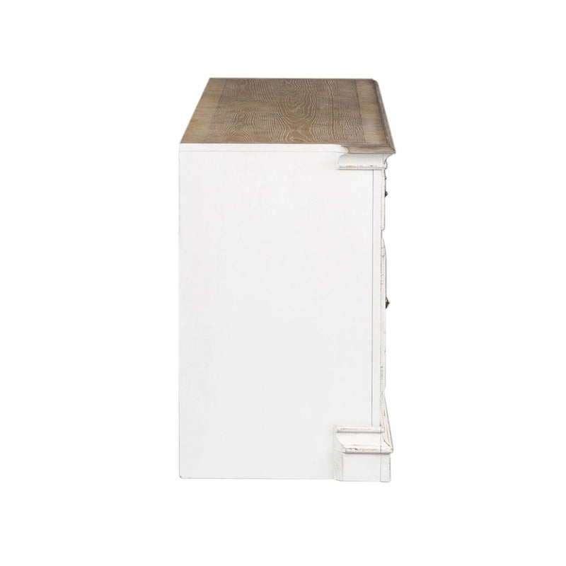 Antique White Entertainment TV Stand - 73 Wide