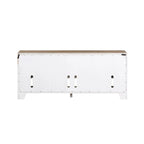Antique White Entertainment TV Stand - 73 Wide