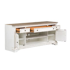 Antique White Entertainment TV Stand - 73 Wide