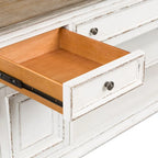 Antique White Entertainment TV Stand - 73 Wide