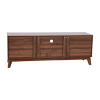 Mid-Century Modern TV Stand with Storage Cabinets and Adjustable Shelf