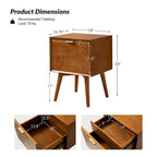 2-Drawer Nightstand with Charging Station