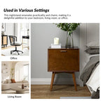 2-Drawer Nightstand with Charging Station
