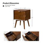 2-Drawer Nightstand with Charging Station