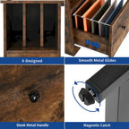 L-Shaped Desk with Monitor Stand, Charging Station and LED Light Strip