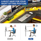 L-Shaped Desk with Monitor Stand, Charging Station and LED Light Strip