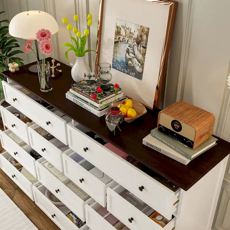 12-Drawer Dresser, 61 Inches Wide