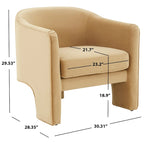 Velvet Accent Chair - 30"W x 28"D x 30"H