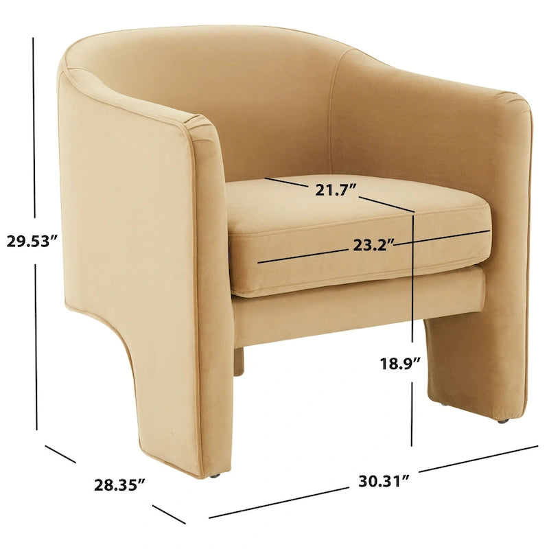 Velvet Accent Chair - 30"W x 28"D x 30"H