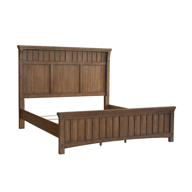 King Panel Bed with Integrated Reading Lights